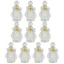 Ebucco 10 Set Baptism Favors for Holy Water Bottles with Cross Catholic Christian Water Container Lace Bow for Holy Communion Gifts Church Wedding Baptism Favors.1  Broken.