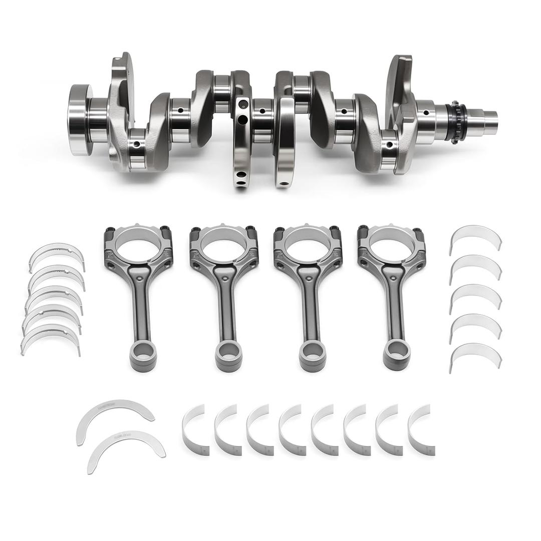 Engine Crankshaft & Con Rods & Bearing Set Compatible with Soul Rio Accent 1.6L 2012-2017 231102B610 235102B010
