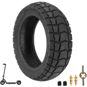10x2.756.5 Tire 10 Inch Electric Scooter Vacuum Rubber Tires compatible with Speedway 5 Dualtron 3 Off Road Hover-1 Alpha JOYOPR S Hiboy Titan PRO Tubeless Replacement Outer Tyre Explosion-Proof