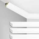 Ceiling Crown Molding Trim,12 Pack High Impact Polystyrene Decorative Molding, 48 Feet Total, Easy DIY Installation (48x2.2in,White)