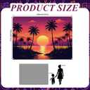 Chumia Island Theme Bachelorette Party Decorations 7 x 5 ft Sunset Backdrop Hawaii Palm Trees Summer Seaside Sea Beach Party Decoration for Women Music Vacation Decor