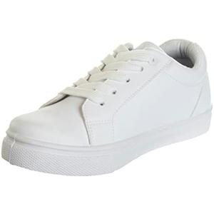 Boys Girls Shoes -Unisex Athletic Casual Dress Kids School Uniform Loafer Oxford Canvas Tennis Sneakers, White (Little Kid/Big Kid, Size 3)