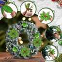 Leyndo 18 Pcs Lime Green Velvet Poinsettia Christmas Tree Decor with 3.15 Inch Ball Ornaments Include 6 Pcs 10.24 Inches Artificial Poinsettia Flowers and 12 Velvet Flocked Balls Lime Green Xmas Decor