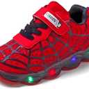 RAYCHY Children's Casual Shoes Boys Breathable Non-Slip Light Sneakers Unisex Luminous Sneakers for Girls Sport Running Shoes 30 Spiderman