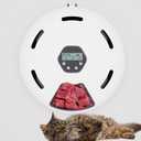 Automatic Wet Food Cat Feeder, Auto Refrigerated Wet Foods Feeder for Cats, Dogs, 6 Meal Timed Fresh Foods Dispenser with 2 Ice Packs, Fresh Food Bowl for Cats & Small Dogs Puppy Kitty, White