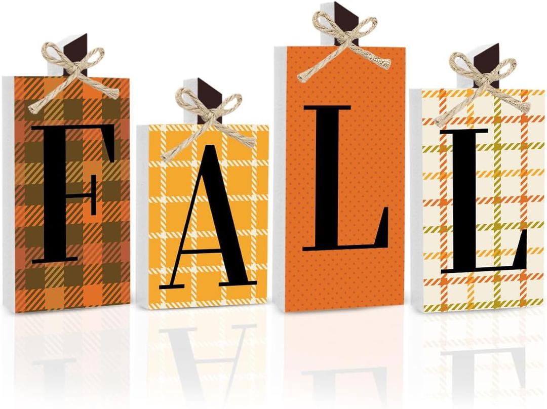 Fall Decorations for Home Fall Thanksgiving Decor Autumn Pumpkin Decor for Harvest Party Farmhouse Autumn Thankful Wooden Decorations for Mantel