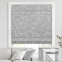 No Drill Cordless Roman Shades for Windows, 39" W 64" H - 100% Blackout - Linen - Grey