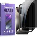 2 x ruwa Privacy Screen Protector for iPhone 13 Pro Max and iPhone 14 Plus [6.7 Inch][2-Pack] Tempered Glass with Easy Installation Frame, Anti-Scratch