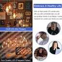 ST19 Filament Amber Glow Vintage Edison Light Bulb Filament Bulb 5W with Amber Glass, 90+ High CRI, Dimmable 2200K Amber White, E26 Medium Base, UL Listed