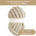 HOMBYS Khaki Chunky Chenille Yarn for Crocheting, Bulky Thick Fluffy Yarn for Knitting, Super Bulky Chunky Yarn for Hand Knitting Blanket, Soft Plush Yarn, 8 Jumbo Pack (27 yds,8 oz Each Skein)