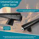 Universal Cast Iron Gas Log Lighter for Gas Fireplace Logs, 14 Inch Gas Fireplace Burner for Natural Gas Only, Natural Gas Igniter Kit for logs Burning Fireplaces, for Gas Fireplace Parts