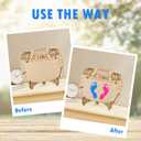 DIY Baby Footprint Art Craft Kit for Fathers, Personalized First Father's Day Gifts from Baby for New Dad, Birthday Gift for Newborn Footprint Sign Kit, DIY Baby Keepsake Sign Plaque (Toolbox)