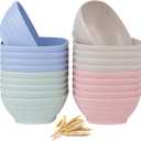 SOUJOY 20 Pack Unbreakable Cereal Bowls, 20 Oz Wheat Straw Bowls, Reusable Soup Bowls for Snacks, Rice, Condiments, Side Dishes, Ice Cream, Microwave and Dishwasher Safe