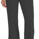 Houmous 29''31''33''35'' Inseam Women's Cotton Bootcut Pants Inner Pocket 
Regular-33 Inseam-Dark Grey, 4 Pockets, Large)