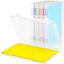 4 Pack A4 File Box Paper Organizers Holder, Transparent Document Paper Project Case, Plastic Paper Storage Container Box File Protector for Magazine, Scrapbook, Office School Supplies