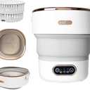 Portable Washing Machine, 15L Collapsible Mini Washer with 3 Cleaning Modes Drain Basket Small Foldable Laundry Machine for Travel Camping Dorms RVs Apartments Baby Clothes Underwear Socks Delicates