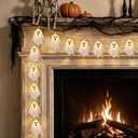 Halloween Decoration - Cute 20Ghost LED Light Up Garland Banner Decor 9.9ft