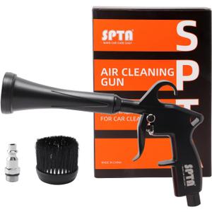 SPTA Car Cleaning Gun, Car Blow Gun Trumpet Head High Pressure Dryer Blow Gun, Car Cleaning Air Gun Kit, Vortex Air Cleaning Tool for Quickly Blasts Dirt and Dust from Surface