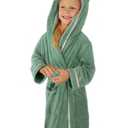 Premium Soft Toddler Bathrobe - Rayon from Bamboo Toddler Robe with Hood - Kids Boys & Girls Robe 2-3 Years