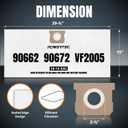POWERTEC 90662, 90672 Shop Vacuum Bags 9PK, for Shop Vac Type F Type I, VF2005 / VacMaster VHBL VDBL / Craftsman CMXZVBE3877, CMXZVBE38768, 10-14 Gallon Replacement For Shop Vac Filter Bags (75024-P3)