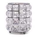 Silver Crystal Makeup Brushes Holder Organizer for Cosmetics Comb Brushes, Eyebrow Pen Pencil Storage Case Container, Silver