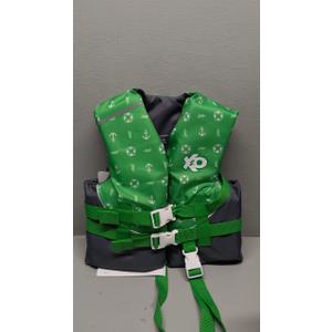 X2O Child Closed-Sided Life Vest, 30lbs - 50lbs, Green