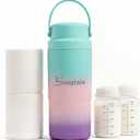 22oz Portable Breast Milk Cooler Bottle Milk Cooler for Breastmilk, 24H+ Cooling, with 2 BPA-Free Bottles with Measurement Marks, Travel Essential for Outdoor Breastfeeding & Pumping