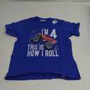 4 Year Old Shirt 4th Birthday Boy Monster Truck Car T-Shirt XS, Blue