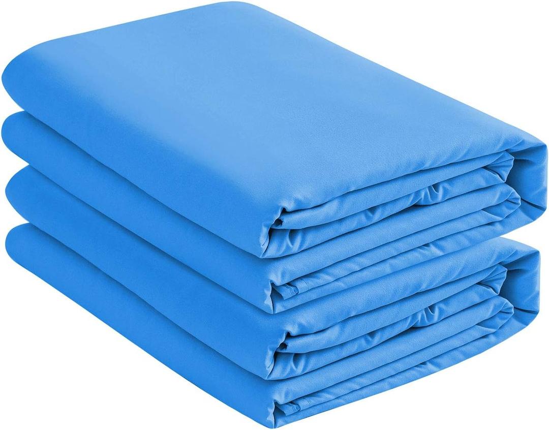 Basic Choice 2-Pack Deep Pocket Bed Fitted Sheet/Bottom Sheet, Standard 100 by Oeko-Tex - King, Blue