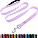 Reflective Dog Leash 6 FT Padded Handle Nylon Dogs Leashes for Medium Dogs Lavender