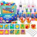 Magic Water Elf Toy Crafts Kits with Tablecloth for Kids - Squishy Maker Aqua Fairy Water Gel Kit with 14 Magic Gels+12 Molds DIY Water Pets Christmas Craft Gifts for Kids Boys Girls Ages 5-12