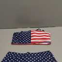 Pink Queen Women's Removable Strap Wrap Pad Cheeky High Waist Bikini Set Swimsuit (X-Large, 02 - American Flag)