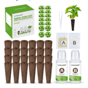 Ahopegarden 52PCS Hydroponics Pods Kit: Compatible with Aerogarden, Includes 24 Grow Sponges, 24 Pods Labels, 4 A&B Plant Food - Hydroponics Supplies for Most Brands