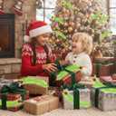 12Pcs 17inch Christmas Tree Topper Decorations Curly Stems Red Ball Ornaments Furry Lime Green Christmas Monster Tree Picks Accessory for Indoor Christmas Home Wreath Craft Supplies