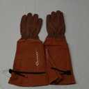 Gardening Gloves, Professional Puncture Proof Gloves for Rose Pruning & Cactus Trimming, Long Leather Garden Gloves Gifts for Women & Men- Full Grain Pigskin (Thorn Proof) (Large, Brown) (Large (Pack of 1))