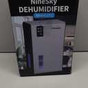 NineSky Dehumidifier, 1000 sq.ft Dehumidifiers for Home with 95oz Large Water Tank,Quiet Dehumidifier with 7-Color Ambient Light & Auto Shut Off, Dehumidifier for Basement, Bedroom, Bathroom (Grey)