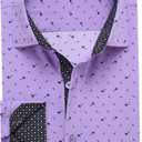 Alex Vando Mens Printed Dress Shirts Long Sleeve Regular Fit Button Down Shirt (XL)