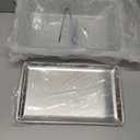 Baderke 1 Set 16" x 9.45" Chilled Serving Tray for Parties with Compartments and Lid Charcuterie Serving Board Ice Rectangle Chilled Party Platter for Seafood Vegetable Fruit Shrimp Cocktail(Silver)