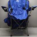 Canopy Chair Folding Camping Recliner Support with Carrying Bag, Blue