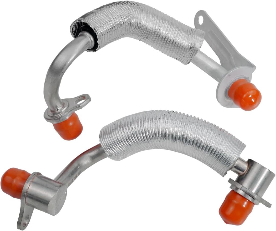 2PCS Turbo Coolant Pipe 11538663516 11538663517 for BMW 328i/428i/X3/X5/Z4 (2010-2019) |N20 B48 Engine Turbocharger Cooling Line Hose Kit