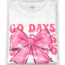 Little Girls 100 Days of School Shirt Toddler Kids Cute Short Sleeve Pencil Bow Print Tee Tops 3T 4T 5T 6Y 7Y 8Y 9Y