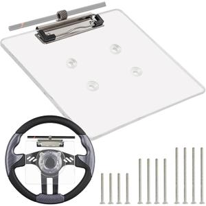 Golf Cart Scorecard Holder with Pen Holder on Golf Cart Steering Wheel for EZGO Club Car Yamaha Golf CartsNote Do Not Include Golf Cart Steering Wheel (Colorless)