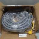 48FT 1/2 ID Natural Gas Hose for Generator with Quick Connect Fittings, Outdoor Natural Gas Line Hose for Grill with 1/2 Male Flare to 3/8 Female Flare Adapter - CSA Certified