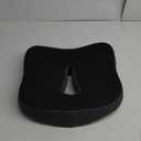 Type S Smoothing Premium Comfort Memory Foam Seat Cushion - Ergonomic Back Pain Relief for Coccyx Tailbone Sciatica Back Pain Relief for Office Chairs Gaming Chairs Car Seats Wheelchairs Chair Pad (Black)