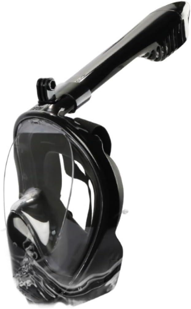 Diving Mask Full Dry Snorkel Anti-Fog and Leak-Proof Diving Mask Portable Diving Equipment Snorkeling Equipment Scuba Mask Masks (Color : Black, Size : 49 * 9 * 10.5cm)