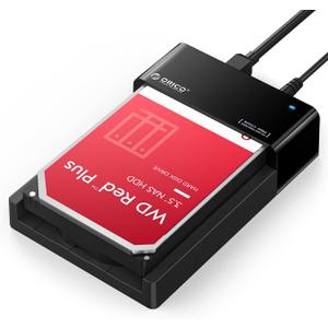 ORICO External USB 3.0 to SATA Hard Drive Lay-Flat Docking Station for 2.5 or 3.5in HDD, SSD Up to 24TB [Support UASP]