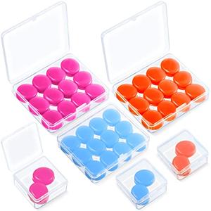 Frienda 21 Pairs Ear Plugs for Sleeping Reusable Moldable Silicone Earplugs Soft Noise Cancelling Earplugs Sound Blocking Ear Plugs with Case for Swimming Concert 32dB NRR (Blue, Orange, Rose Red)