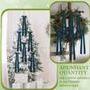 2 x 6 Pcs 24 Inches Large Dark Green Velvet Christmas Bows Door Garland Decor Holiday for Christmas Swag Ornaments Staircase Wreath Rustic Vintage Decoration Outdoor