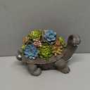 GIGALUMI 11.5 Inch Solar Garden Statues Turtle Figurine Lights for Outside Garden Decor, Yard Decorations Outdoor Housewarming Gifts for Mom, Women for Mothers Day