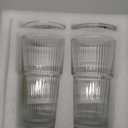 Puraville 2 Pack 20oz Glass Cups with Lids and Straws, Vintage Ribbed Glassware for Whiskey Cocktail Beer, Mason Jar Drinking Glasses Tumbler Iced Coffee Cup